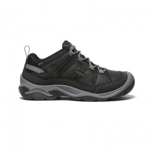 Black Men Keen Circadia Waterproof Hiking Shoes | 39458-BLVT