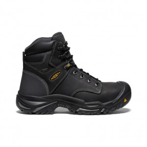 Black Men Keen Mt Vernon 6 Waterproof (Steel Toe) Boots | 06124-DWLB