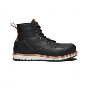 Black Men Keen San Jose 6 (Aluminum Toe) Work Boots | 58492-IKQC