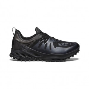 Black Men Keen Zionic Waterproof Hiking Shoes | 25384-UVBK