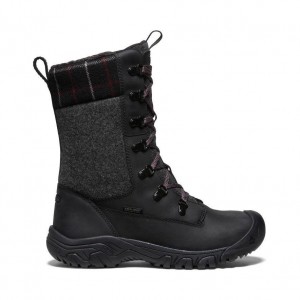 Black Women Keen Greta Tall Waterproof Boots | 20456-YCLD