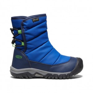 Blue Kids' Keen Puffrider Waterproof Winter Boots | 42563-IUTW