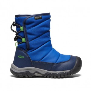 Blue Kids' Keen Puffrider Waterproof Winter Boots | 67819-JBDH