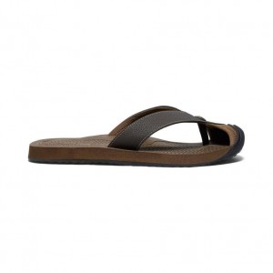 Brown Men Keen Barbados Flip-Flop Sandals | 07914-IYMR