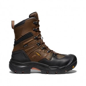 Brown Men Keen Coburg 8 Waterproof (Steel Toe) Work Boots | 49207-EPRS