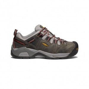 Brown Men Keen Detroit XT Internal Met (Steel Toe) Sneakers | 86315-QSEW