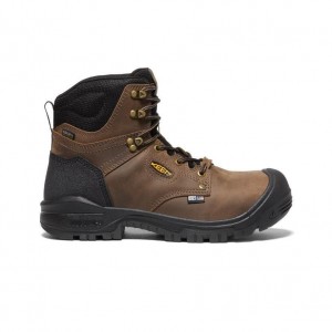 Brown Men Keen Independence 6 Waterproof (Carbon Fiber Toe) Work Boots | 61074-OWJU