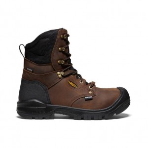 Brown Men Keen Independence 8 Insulated Waterproof (Carbon Fiber Toe) Work Boots | 29087-HWAT