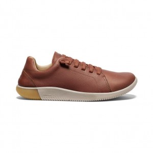 Brown Men Keen KNX Leather Sneakers | 74960-CMNF