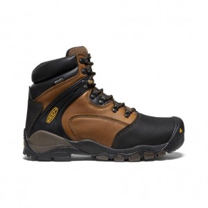 Brown Men Keen Louisville 6 MET Waterproof (Steel Toe) Boots | 47590-WAVZ