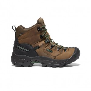 Brown Men Keen Pittsburgh Energy 6 Waterproof (Soft Toe) Hiking Boots | 35728-CPXM