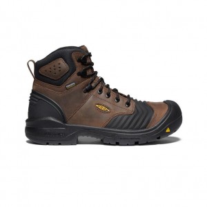 Brown Men Keen Portland 6 Waterproof (Carbon-Fiber Toe) Boots | 56821-QDOZ