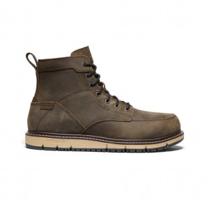 Brown Men Keen San Jose 6 Waterproof (Aluminum Toe) Boots | 91263-PGXL