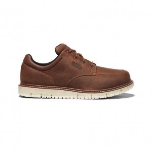 Brown Men Keen San Jose Oxford (Soft Toe) Work Shoes | 74109-QTIZ