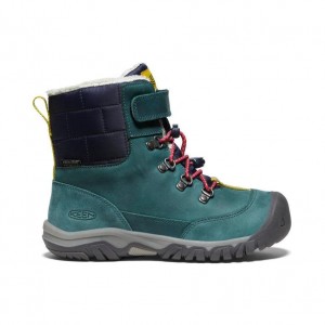 Green Kids' Keen Kanibou Waterproof Winter Boots | 09358-UPWD