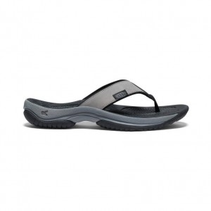 Grey Men Keen Kona Leather Flip Flops | 98627-ARCD