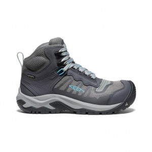 Grey Women Keen Reno Waterproof Mid (Carbon-Fiber Toe) Work Boots | 70983-NVGX