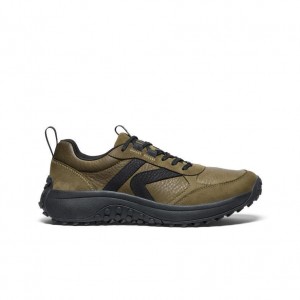 Olive Men Keen KS86 Leather Sneakers | 74519-USXI