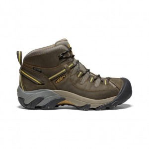 Olive Men Keen Targhee II Mid Waterproofs Hiking Boots | 06187-MWZI