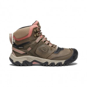 Olive Women Keen Ridge Flex Waterproof Hiking Boots | 30875-TQYH