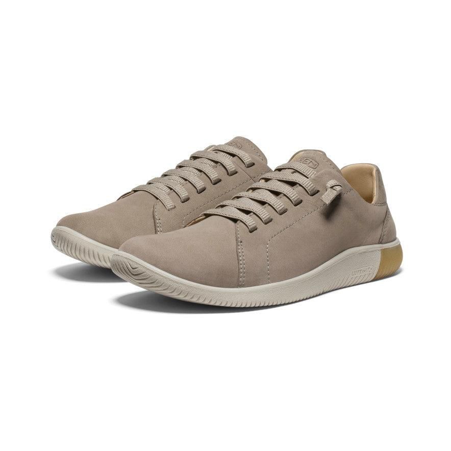 Beige Men Keen KNX Leather Sneakers | 72546-PQWB