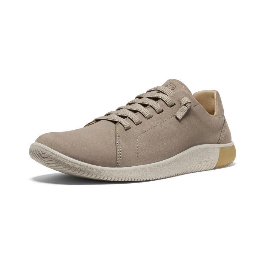 Beige Men Keen KNX Leather Sneakers | 72546-PQWB