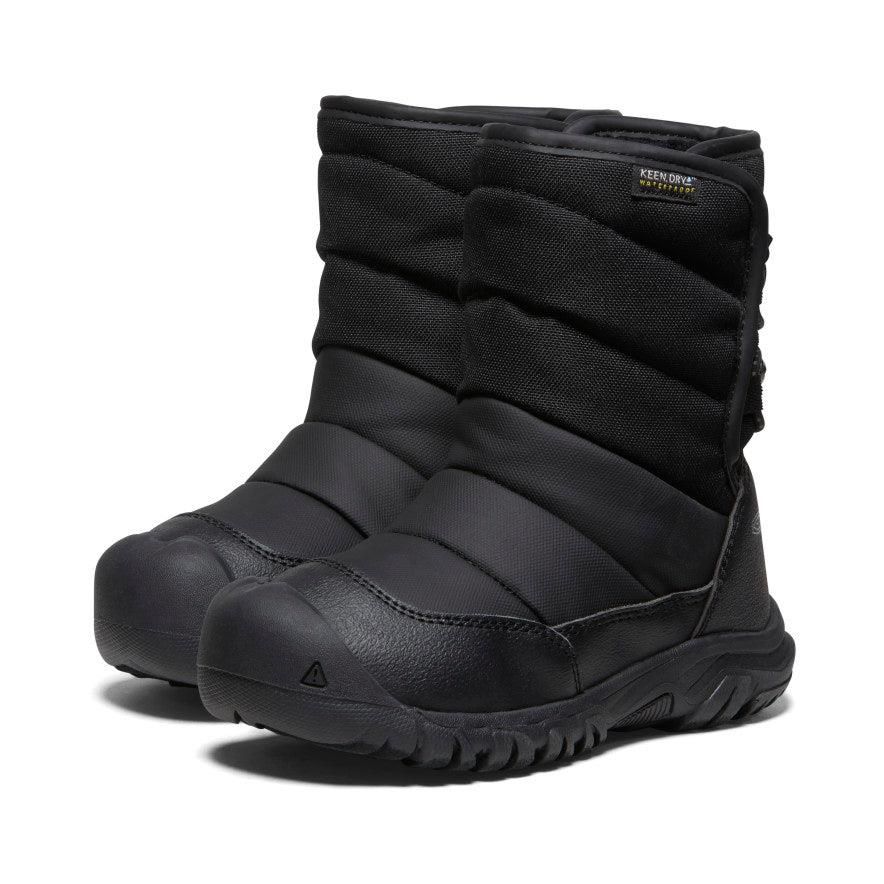 Black Kids' Keen Puffrider Waterproof Winter Boots | 72634-NRQZ