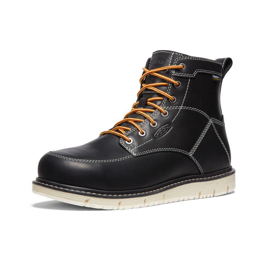 Black Men Keen CSA San Jose 6 Waterproof (Aluminum Toe) Work Boots | 78401-HLNX