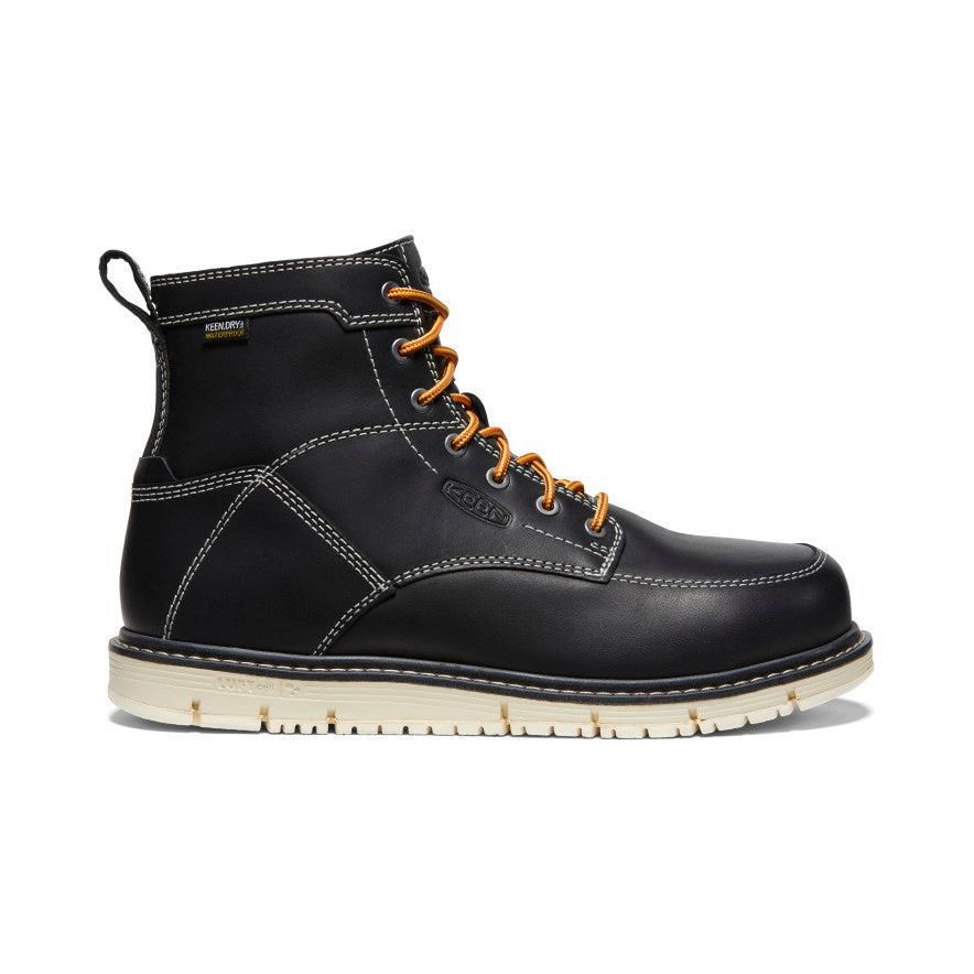 Black Men Keen CSA San Jose 6 Waterproof (Aluminum Toe) Work Boots | 78401-HLNX