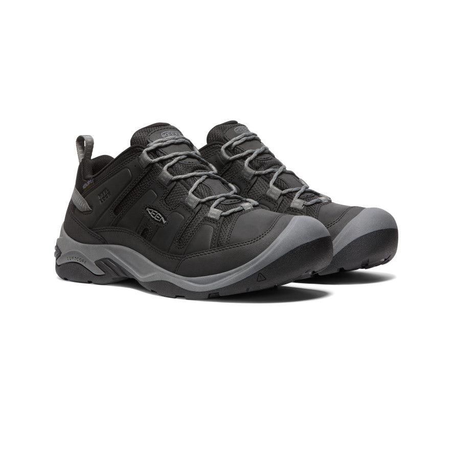 Black Men Keen Circadia Waterproof Hiking Shoes | 39458-BLVT