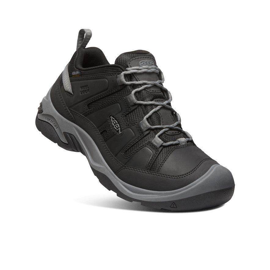 Black Men Keen Circadia Waterproof Hiking Shoes | 39458-BLVT