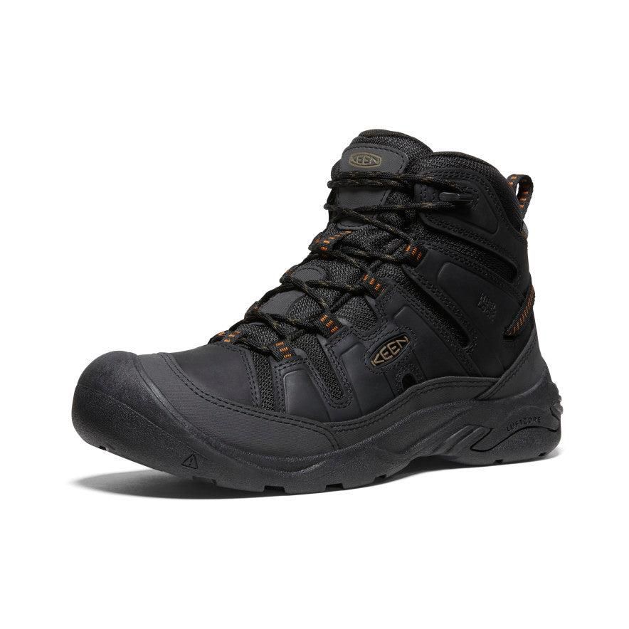 Black Men Keen Circadia Waterproof Hiking Boots | 73861-MTSN