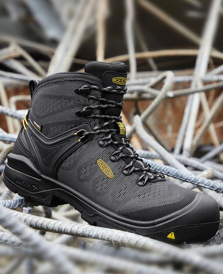 Black Men Keen Dearborn 6 Waterproof (Carbon-Fiber Toe) Work Boots | 61987-GHZU