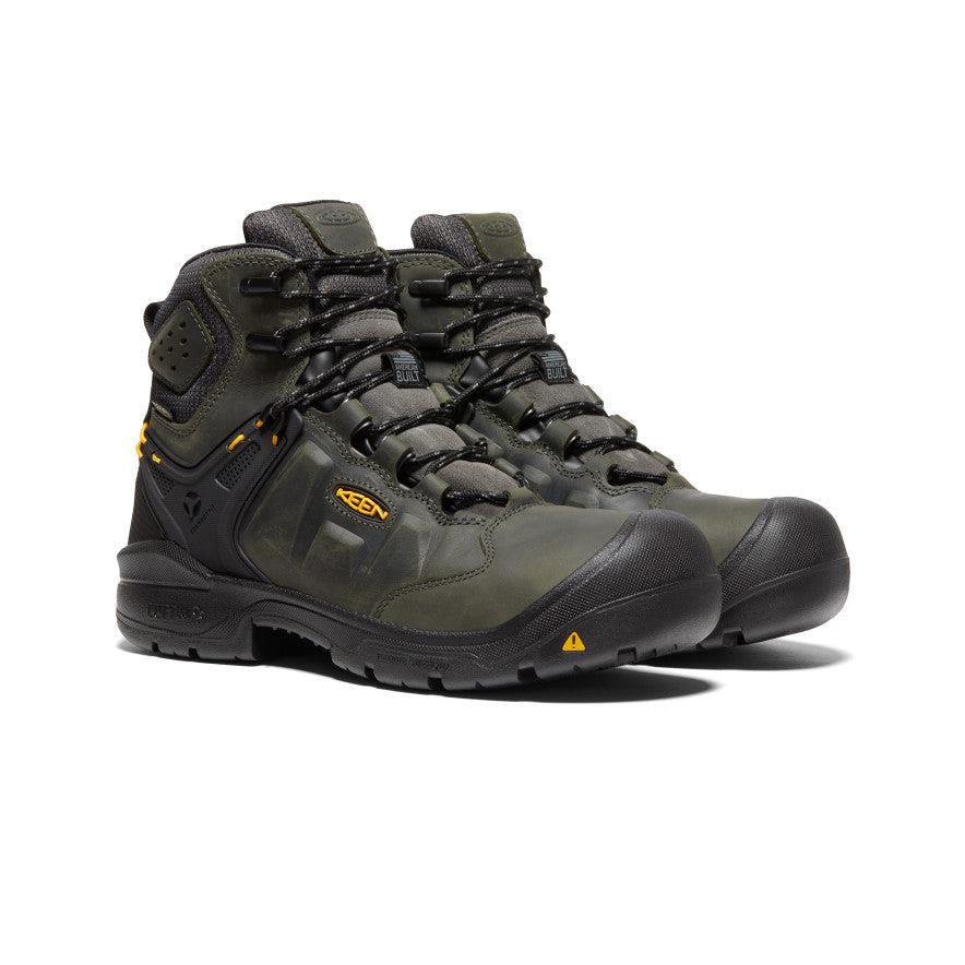 Black Men Keen Dover 6 Waterproof (Carbon-Fiber Toe) Work Boots | 83276-SPUQ