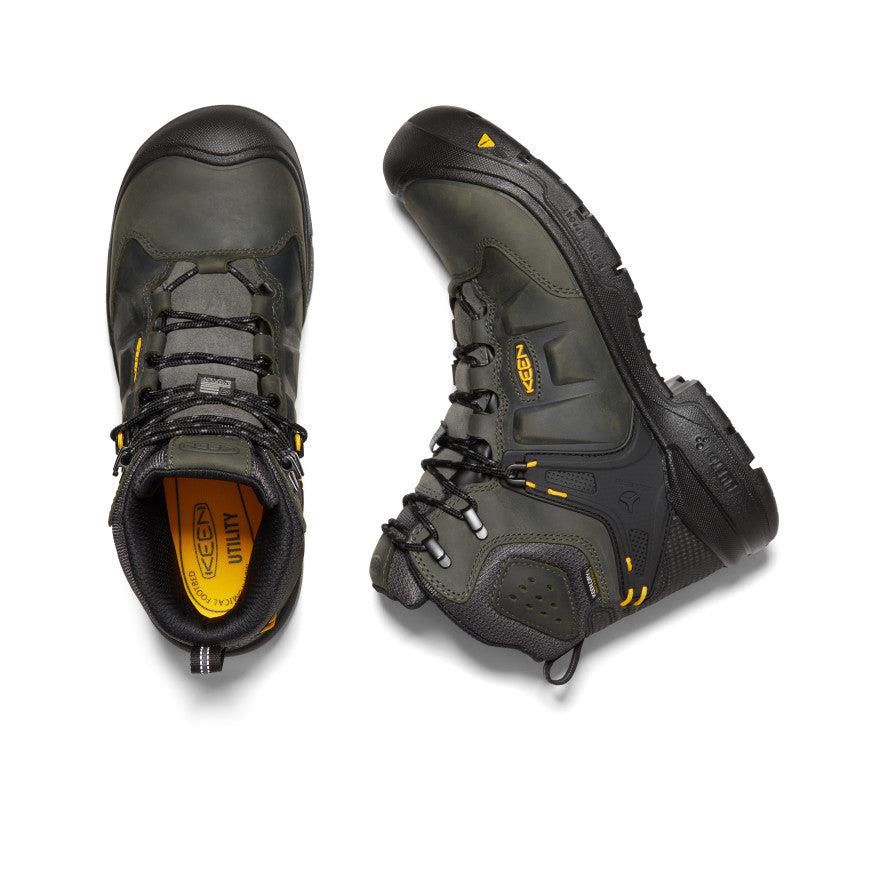 Black Men Keen Dover 6 Waterproof (Carbon-Fiber Toe) Work Boots | 83276-SPUQ