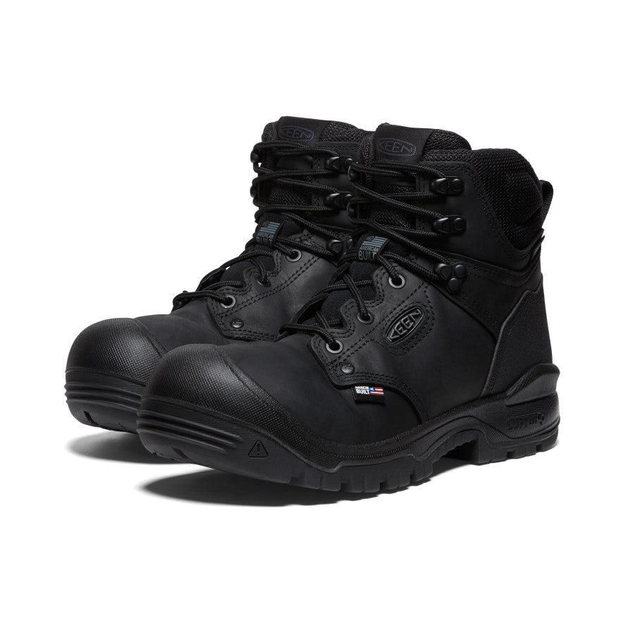 Black Men Keen Independence 6 Waterproof (Soft Toe) Work Boots | 68029-QOCM