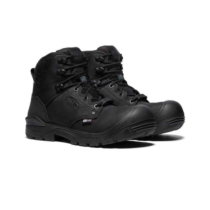 Black Men Keen Independence 6 Waterproof (Carbon Fiber Toe) Work Boots | 80634-FUEI