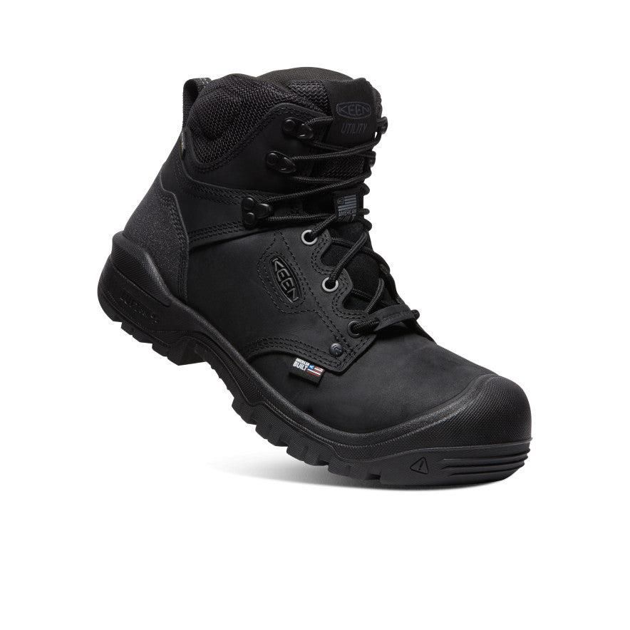 Black Men Keen Independence 6 Waterproof (Carbon Fiber Toe) Work Boots | 80634-FUEI