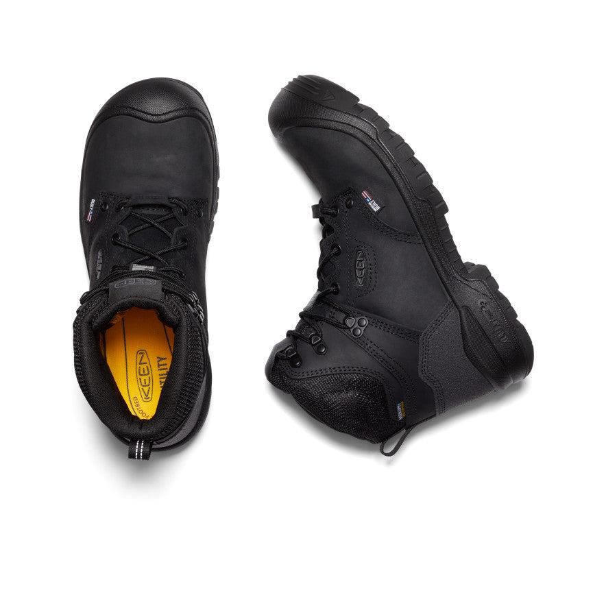 Black Men Keen Independence 6 Waterproof (Carbon Fiber Toe) Work Boots | 80634-FUEI