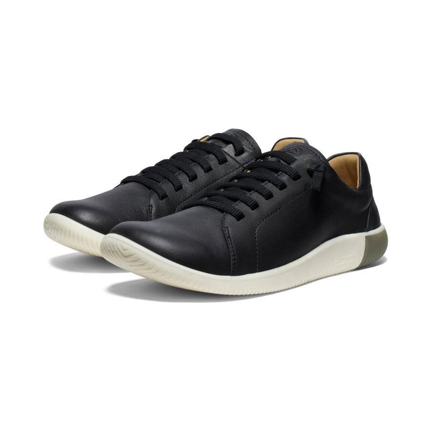 Black Men Keen KNX Leather Sneakers | 34061-IUVZ