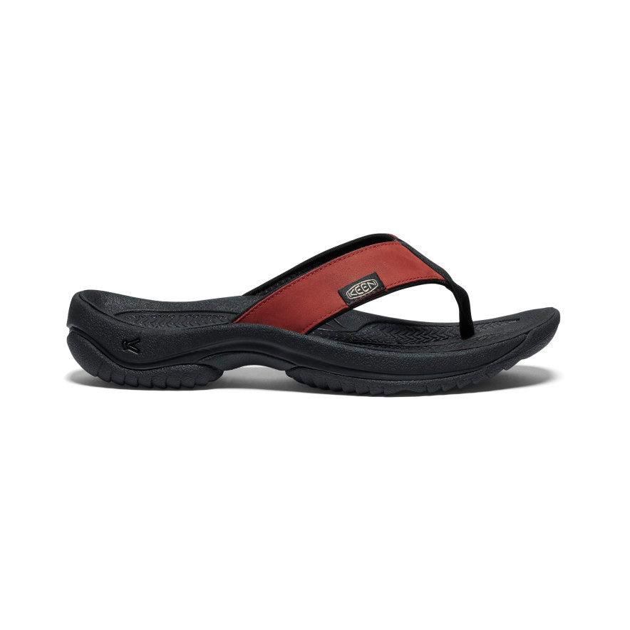 Black Men Keen Kona Leather Flip Flops | 90234-FGLU