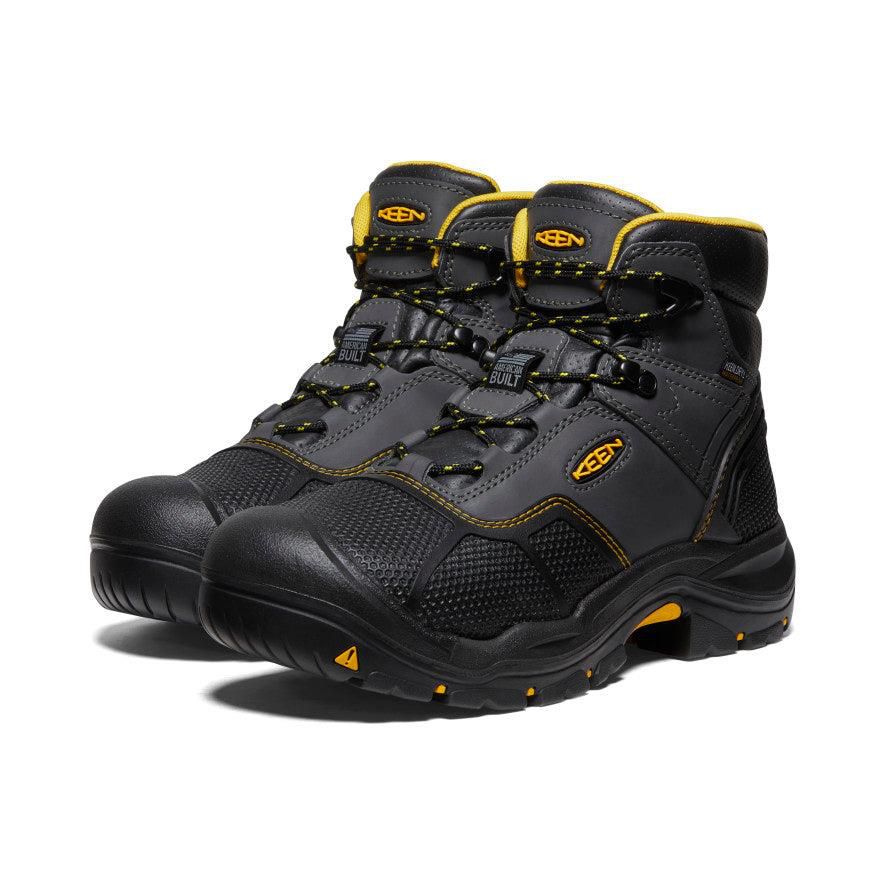 Black Men Keen Logandale Waterproof (Steel Toe) Work Boots | 34172-DYXV