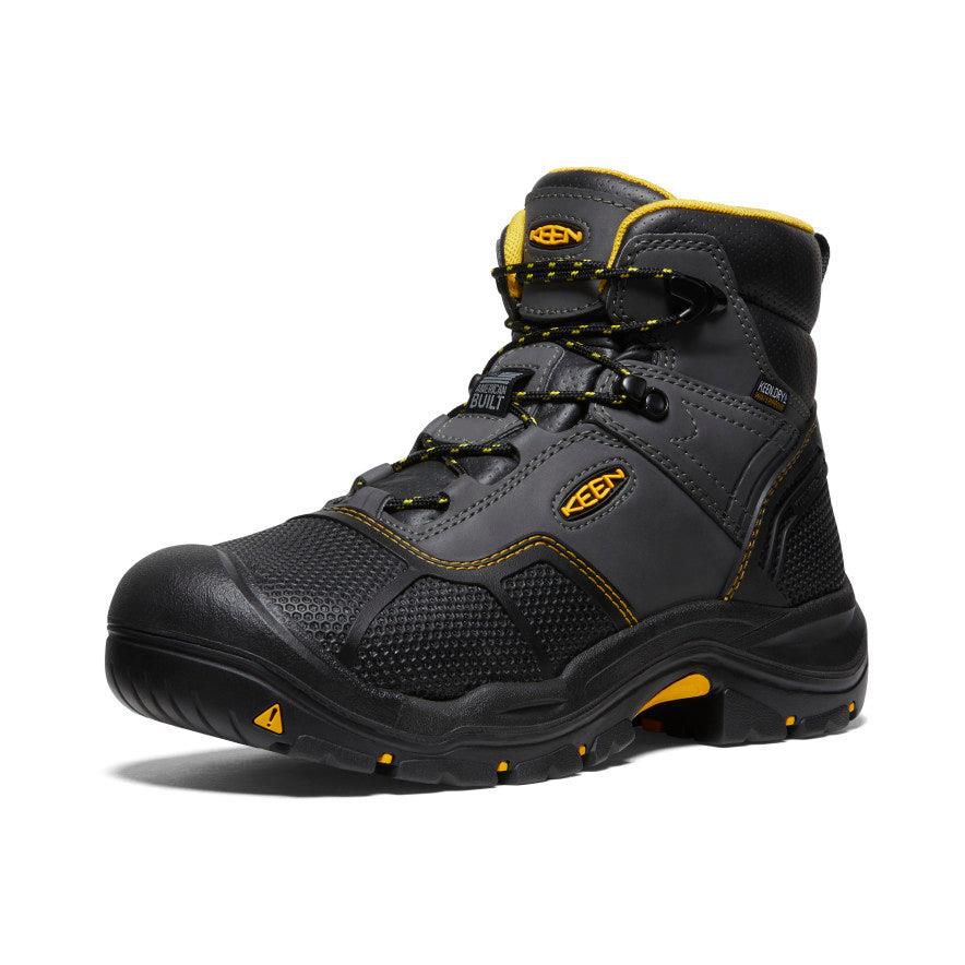 Black Men Keen Logandale Waterproof (Steel Toe) Work Boots | 34172-DYXV