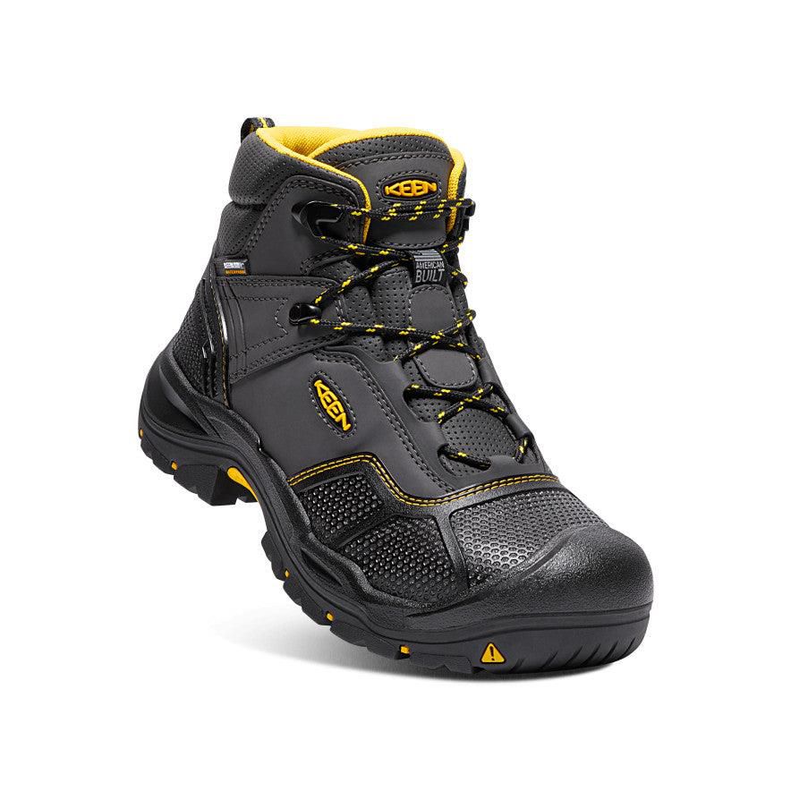 Black Men Keen Logandale Waterproof (Steel Toe) Work Boots | 34172-DYXV