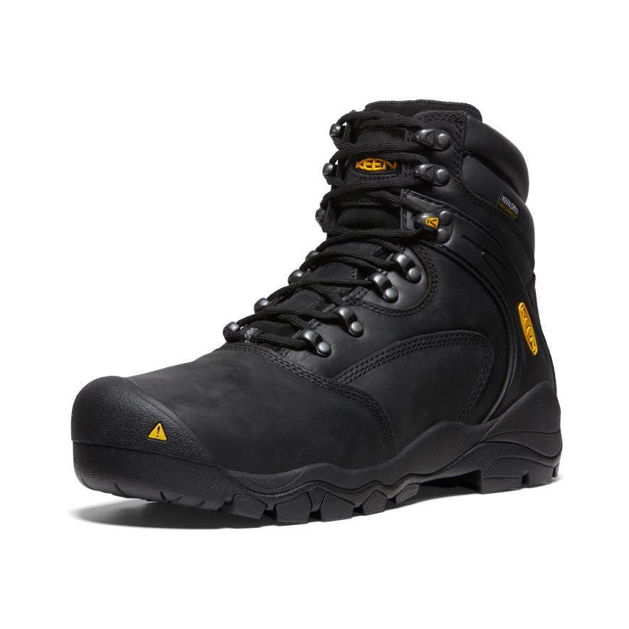 Black Men Keen Louisville 6 Waterproof (Steel Toe) Boots | 95481-FYLK