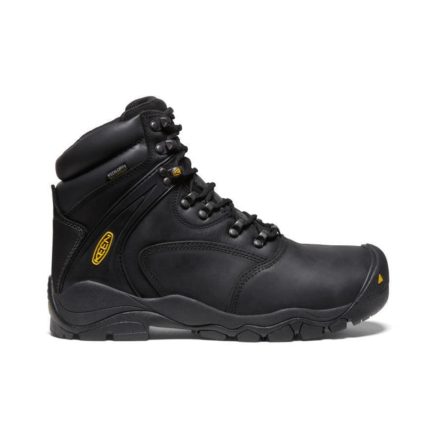 Black Men Keen Louisville 6 Waterproof (Steel Toe) Boots | 95481-FYLK