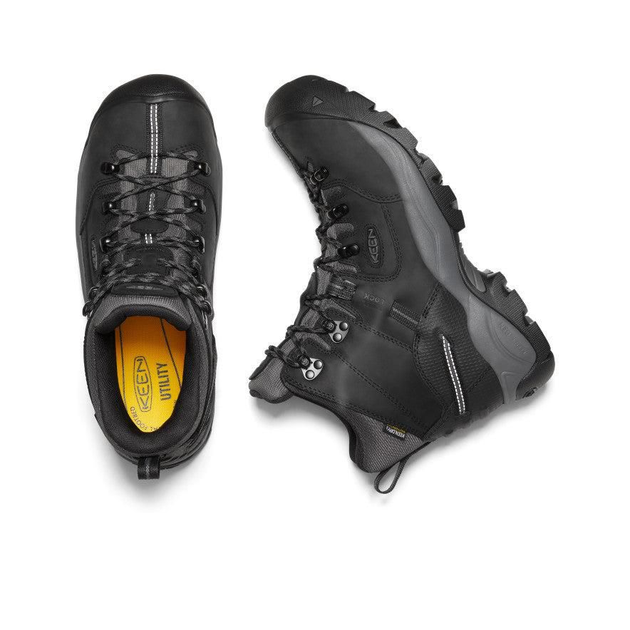 Black Men Keen Pittsburgh Energy 6 Waterproof (Carbon Fiber Toe) Hiking Boots | 19473-AWML