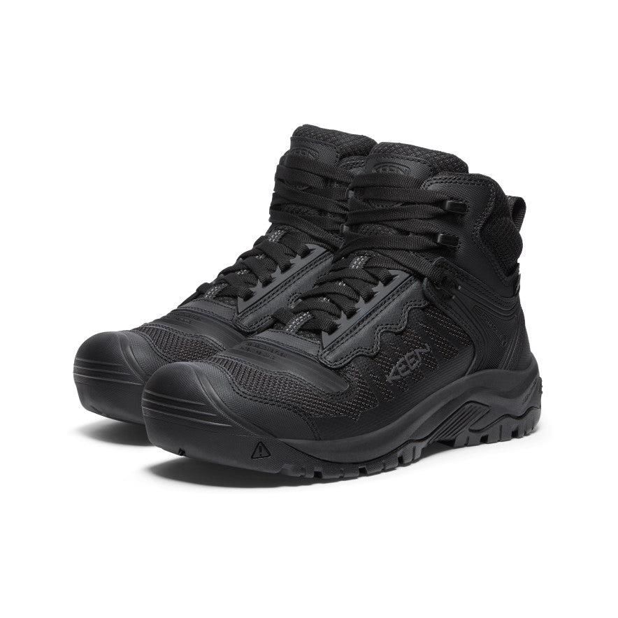 Black Men Keen Reno Waterproof Mid (Soft Toe) Work Boots | 10246-RHDL