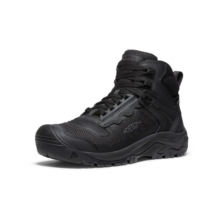 Black Men Keen Reno Waterproof Mid (Soft Toe) Work Boots | 10246-RHDL