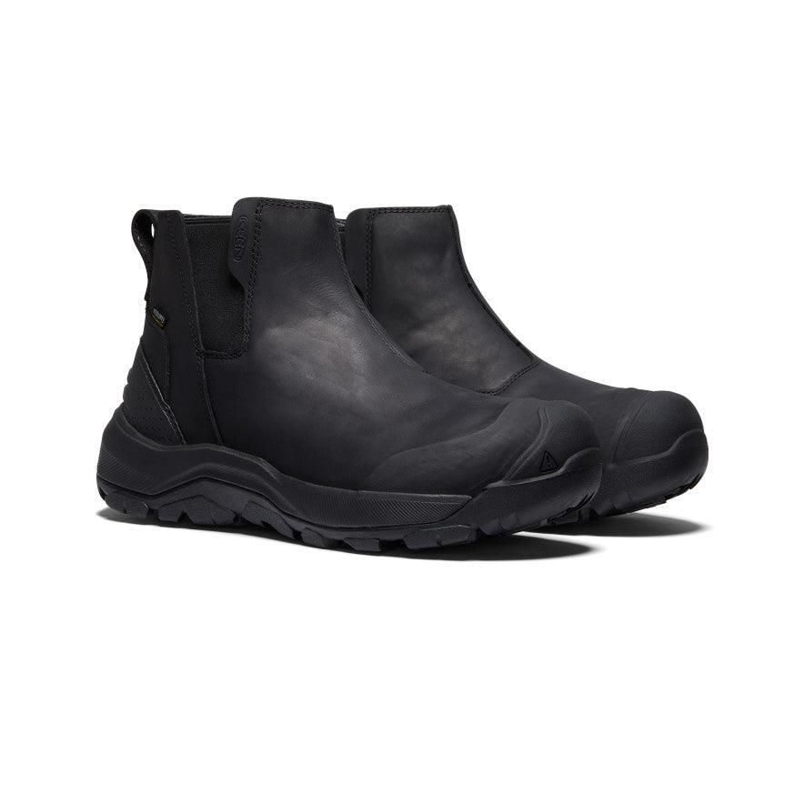 Black Men Keen Revel IV Waterproof Chelsea Boots | 68231-SAKJ